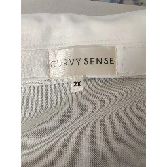 Curvy Sense Blazer Bodycon Dress Womens 2XL Ivory Sheer Mesh Cutout Zip Sexy - Picture 12 of 14